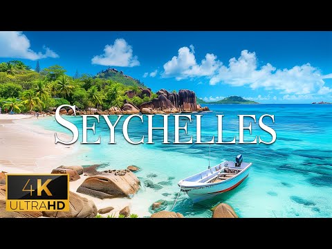 FLYING OVER SEYCHELLES (4K Video UHD) - Peaceful Relaxing Music With Beautiful Nature Video For TV
