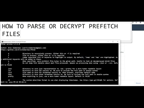 How to parse or decrypt prefetch file(s)?