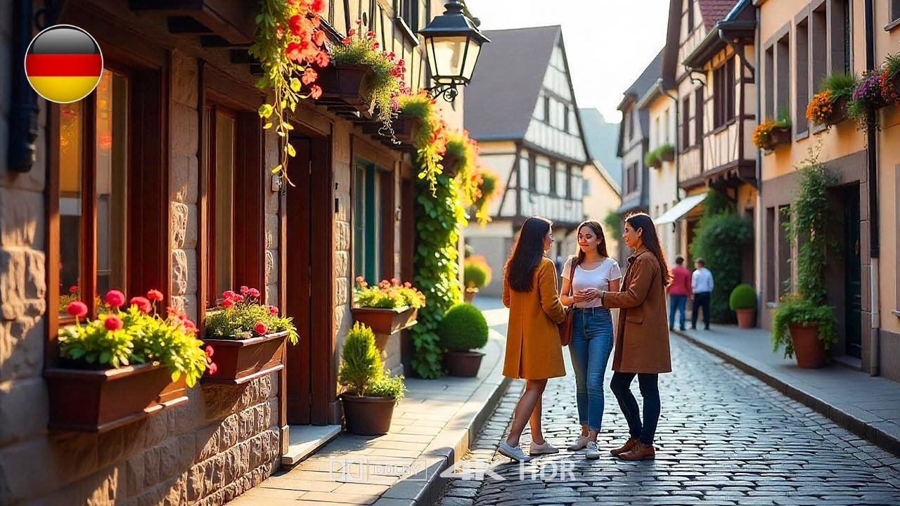 Bad Soden, A Calm and Laid Back Spa Town in Germany 🇩🇪 | Autumn Walk 4K