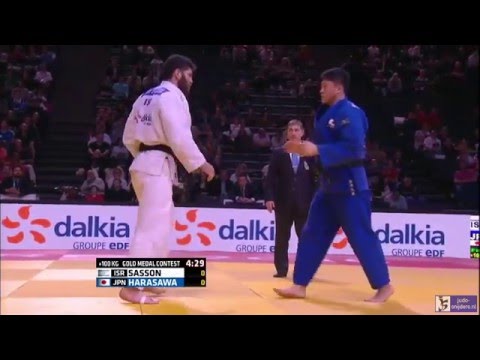 Judo 2016 Grand Slam Paris: Sasson (ISR) - Harasawa (JPN) [+100kg] final