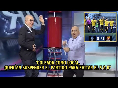 Vito Muñoz celebrates in style after Barcelona SC's thrashing of Emelec.