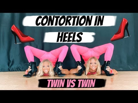 CONTORTION in HEELS Challenge | Twin Vs Twin!