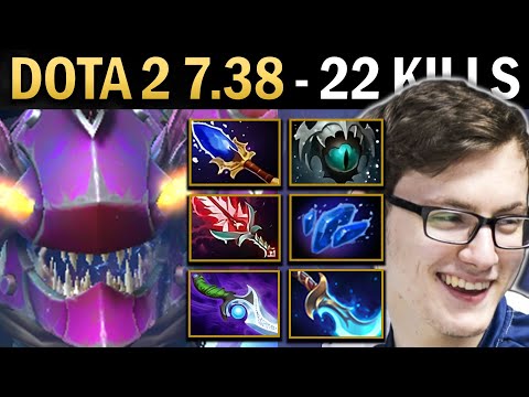 Slark Gameplay Miracle with 22 Kills and Skadi - Dota 2 7.38