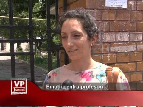 Emoții pentru profesori