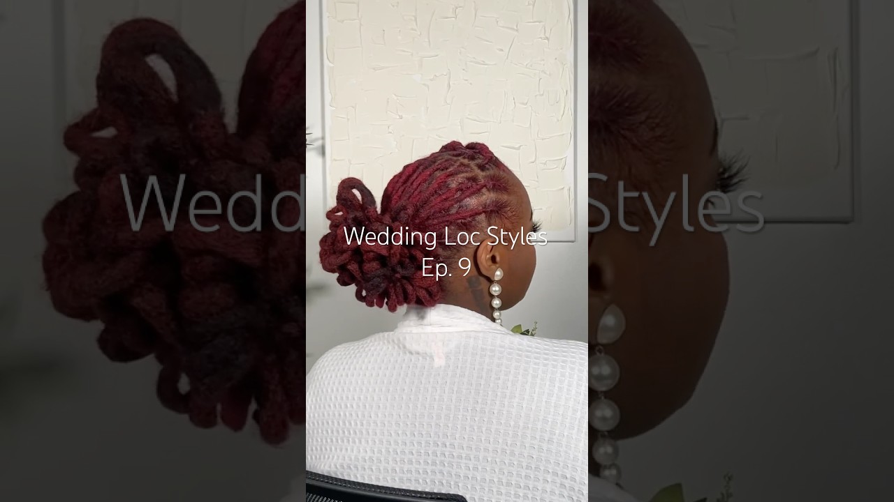 Wedding Loc Style Series Ep. 9 💍 Low Petal Bun w/ Side Loc Knot Bang #weddinglocstyles #locstyles