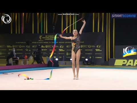 Lily RAMONATXO (FRA) Ribbon AA - European Championships Kyiv 2020