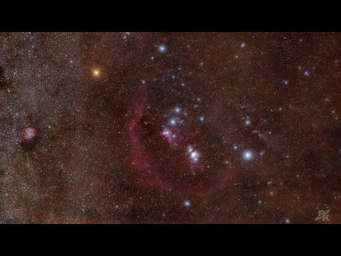 Constellation of Orion, with some Geminids and StarLink train.