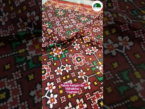 Red Navratan Double Ikat Patola Saree