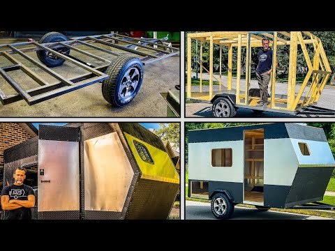 TIME LAPSE - Complete Travel Trailer Build  - DIY Camper / RV / Caravan (Start to Finish)