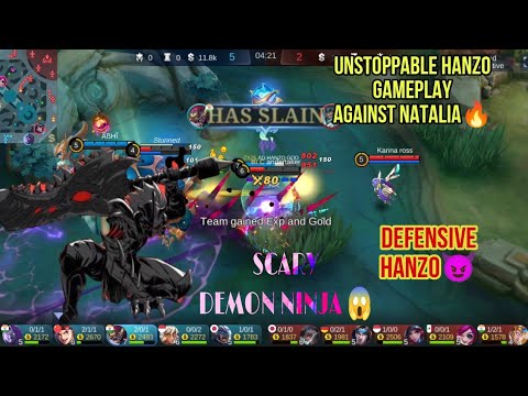 UNSTOPPABLE HANZO MONSTER[DEMON] NINJA GAMEPLAY 🔥🔥🔥 AGAINST NATALIA😱
