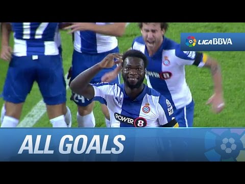Todos los goles de RCD Espanyol (2-2) Málaga CF - HD