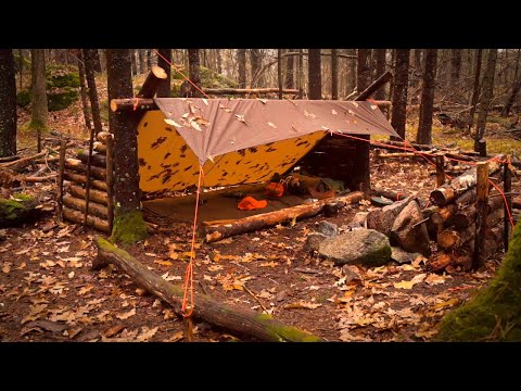 image-How do you make a warm shelter in the woods?