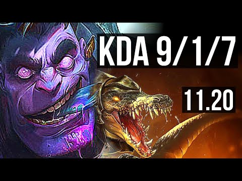 DR. MUNDO vs RENEKTON (TOP) | 9/1/7, Legendary, 1.0M mastery | EUW Grandmaster | v11.20