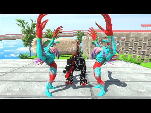 COLOR SCOURGE OASIS DEATH FALL DINOSAURS SPINO - Animal Revolt Battle Simulator