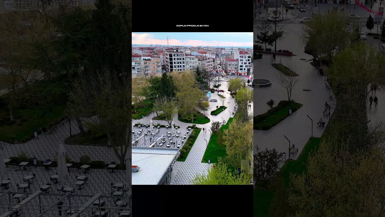 ÇORLU DRONE GÖRÜNTÜLERİ - ATATÜRK PARKI - NİSAN 2025
