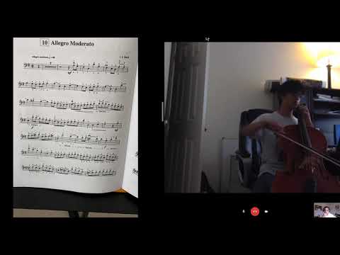 Alan Aranas and cello student online teaching clip