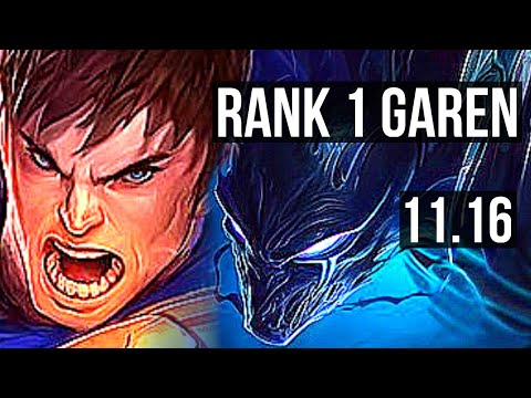 GAREN vs NOCTURNE (TOP) | Rank 1 Garen, Godlike | TR Master | v11.16