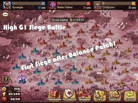 SUMMONERS WAR: High G1 Siege Battle - First Siege after the Balance Patch - Fuuki still Meta?