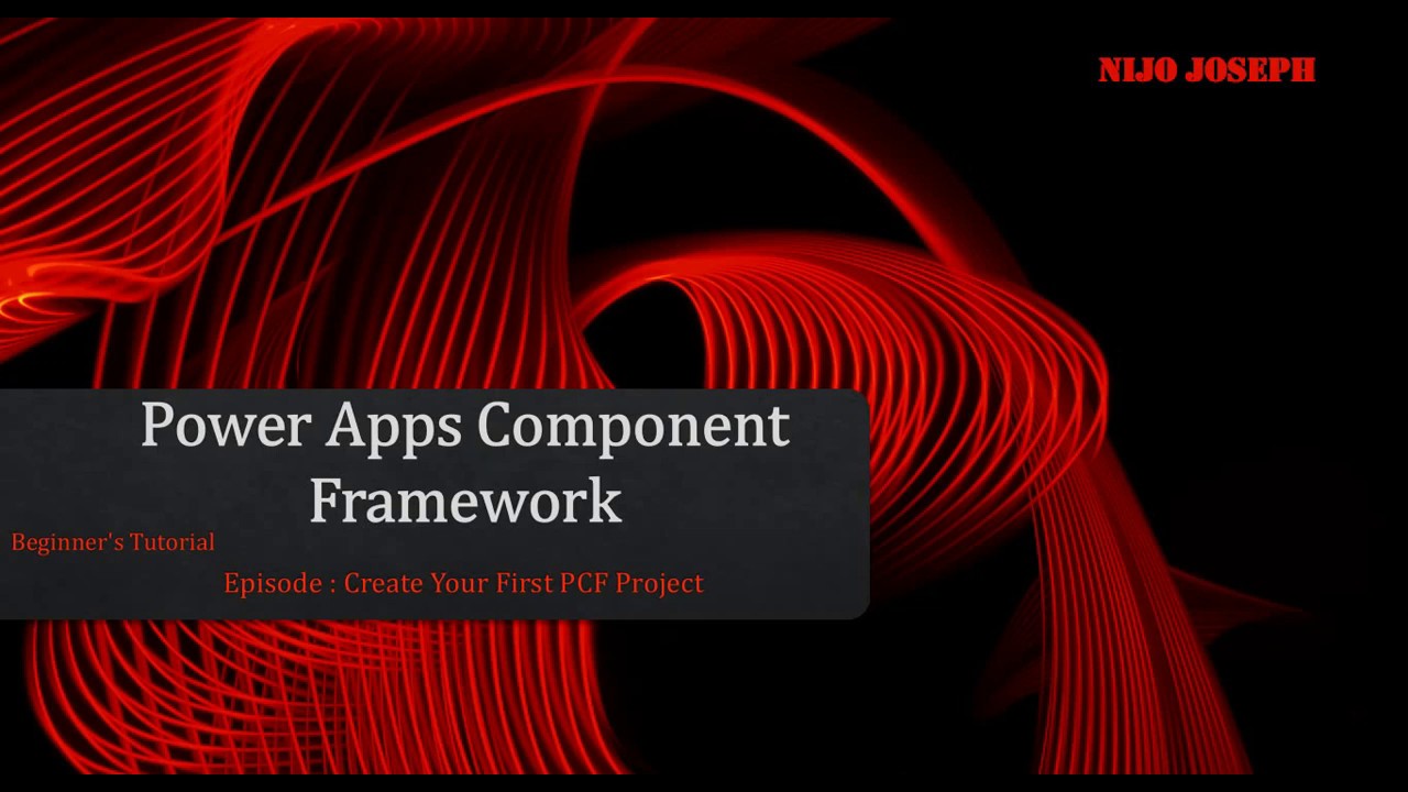 PCF Tutorial for Beginners Episode 4: Create Your First PCF Project