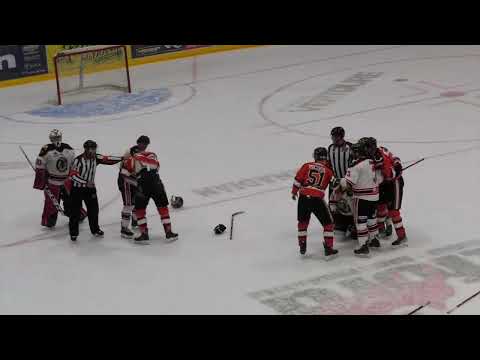 Mêlée en fin de match + Christophe Losier vs Gabriel Labbé - 24-02-23