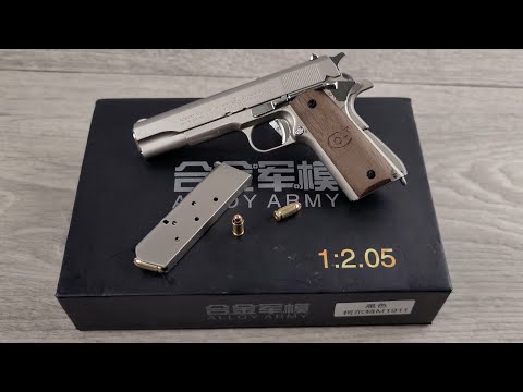 Miniature Colt 1911 in 1:2 scale view and disassemble