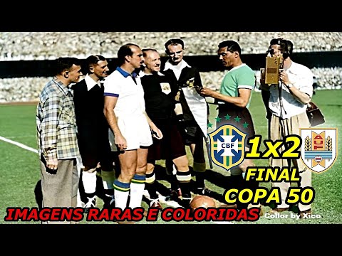 Imagens raras e coloridas Brasil 1 x 2 Uruguai Final Copa 50 Rádio Nacional e Panamericana