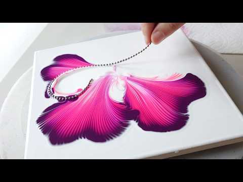 (1073) Ball Chain pulling technique | Purple & Pink flower | for beginners | Designer Gemma77