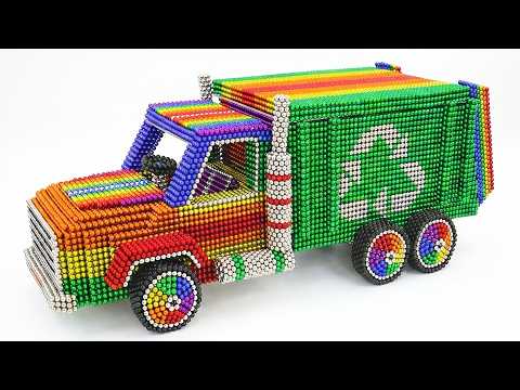 DIY - How To Make A Garbage Truck From Magnetic Balls | Satisfying Magnetic Balls ASMR