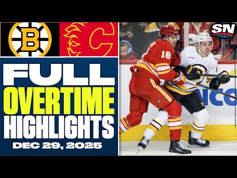Boston Bruins at Calgary Flames | FULL Overtime Highlights - December 29, 2025