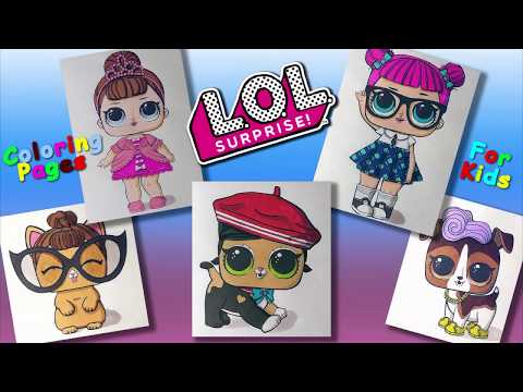 LOL Surprise DOLL characters Part 2 #ColoringPages #forKids #LearnColors and Draw with LOL  DOLLS Video