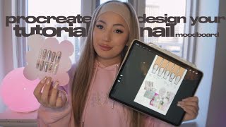 how to use PROCREATE as a nail artist | nail planning & designing tutorial