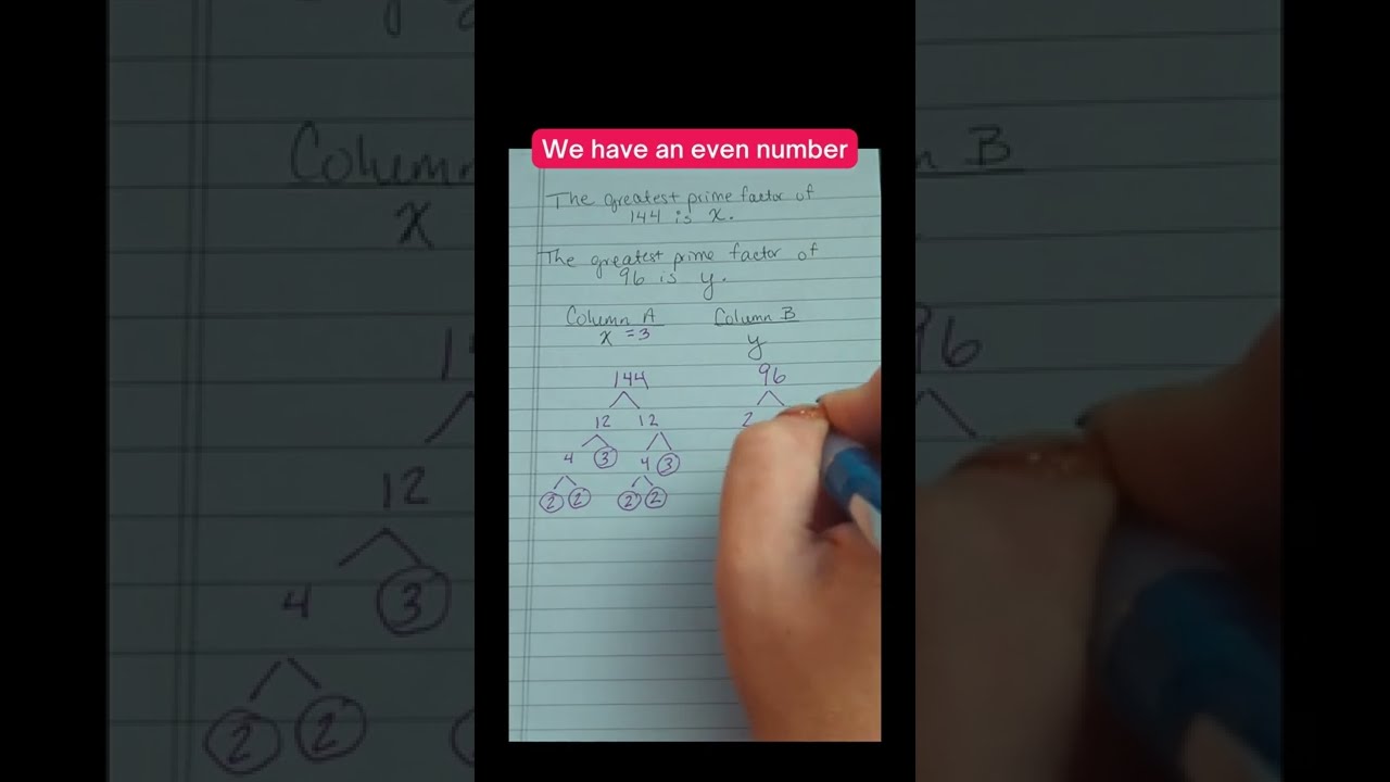 Part 2 of our GRE quantitative comparison problem!