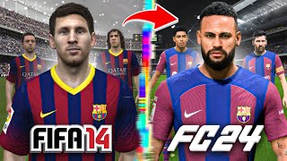 I Rebuild FC Barcelona From FIFA 14 to FC 24!