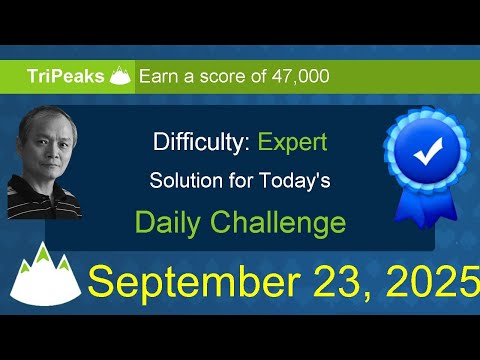 Microsoft Solitaire Collection: TriPeaks - Expert - September 23, 2025