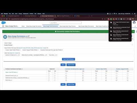 Mass Assign Permissions Core Features