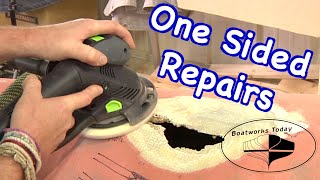 HOW TO REPAIR FIBERGLASS DAMAGE WITH LIMITED ACCESS!