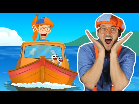 Blippi Boat Song | Learning Videos for Kids | Learn at Home | Nursery Rhymes | Blippi toys | Blippi