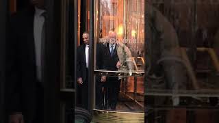 John Williams Leaving His Hotel In Vienna .