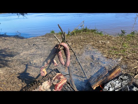 Mucha Pesca y asado al palito 