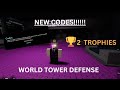NEW WORLD TOWER DEFENSE CODES! 2024 | World Tower Defense [v1.8.0.1]