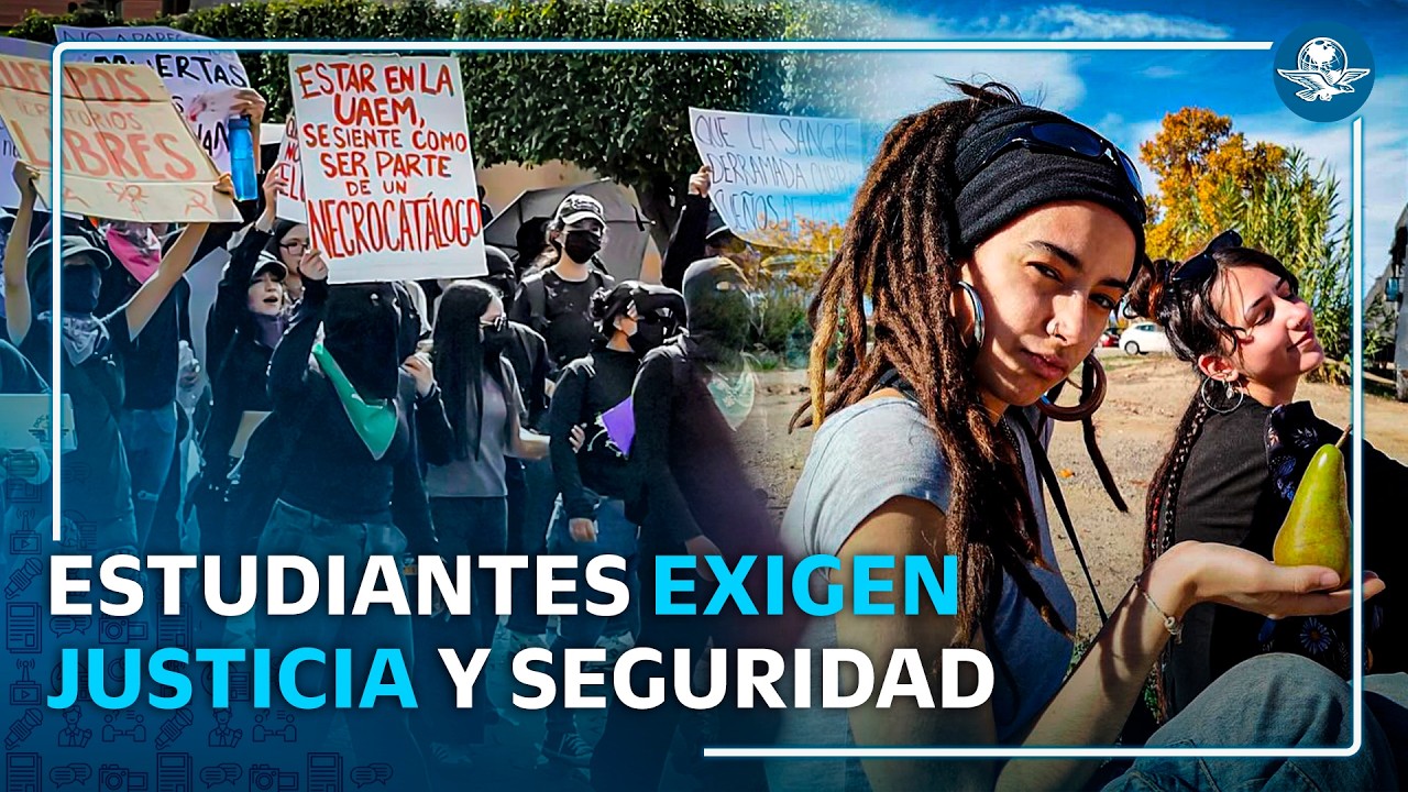 Estudiantes de la UAEM protestan por asesinato de Claudia Tacoronte en Cuautla