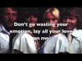 ABBA - Lay All Your Love On Me Lyrics 