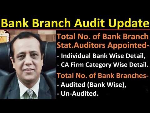 Bank Branch Audit Update - Total No. of Bank Branch Auditors Appointed and Total No. of Branches