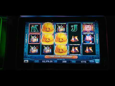 Huff N' Puff Max Bet $25 Jackpot Dime Denomination Big Win