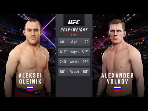 ALEKSEI OLEINIK vs. ALEXANDER VOLKOV EA SPORTS UFC 3 CPU vs. CPU GAME PS4