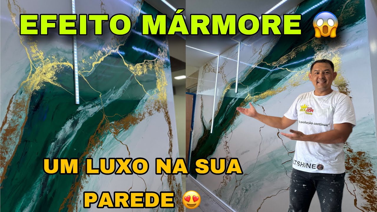 COMO FAZER EFEITO MÁRMORE: LUXUOSO você pode aprender 🫵 #pintura #efeitomarmore #obras