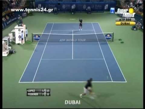 Federer vs Lopez Highlights Dubai 2012