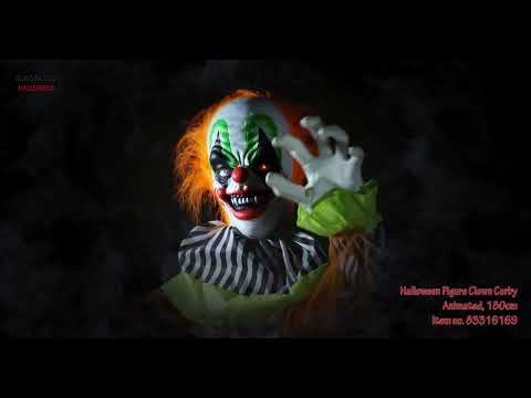 EUROPALMS Halloween Figur Clown Curby, animiert, 155cm