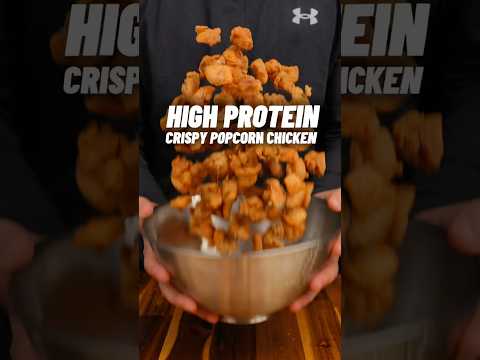The CRISPIEST High Protein Popcorn Chicken!🔥🍿🍗 OVER 100g of Protein! Less cals than KFC! #gymfood