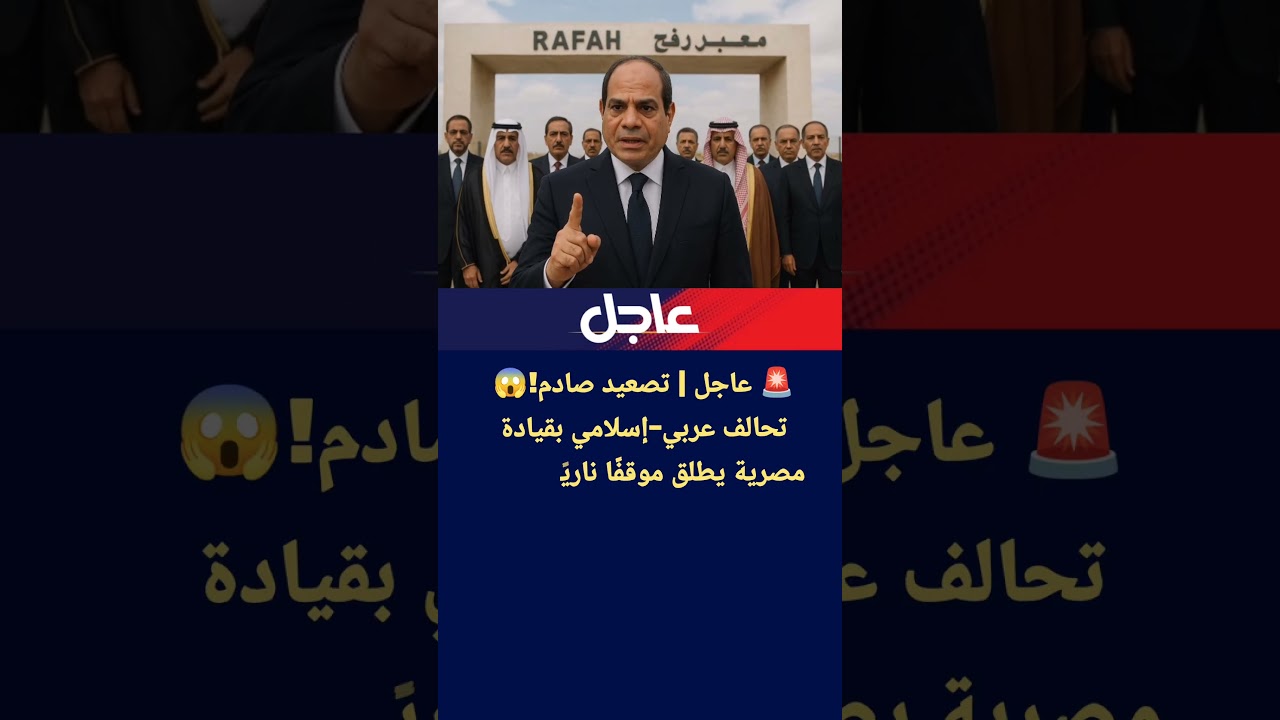 عاجل | تصعيد صادم!😱 تحالف عربي–إسلامي بقيادة مصرية يطلق موقفًا ناريًا لرفض التهجير !🔥⚡